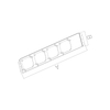 4 DEVICE RIGID BOX SUPPORT - GALVANIZED STEEL