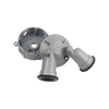 4" ROUND WEATHERPROOF BOX, FIVE 1/2" HOLES-ROUND WEATHERPROOF COVER, THREE 1/2" HOLES-LAMPHOLDERS WITHOUT OUTER GASKET - ALUMINUM/ZINC