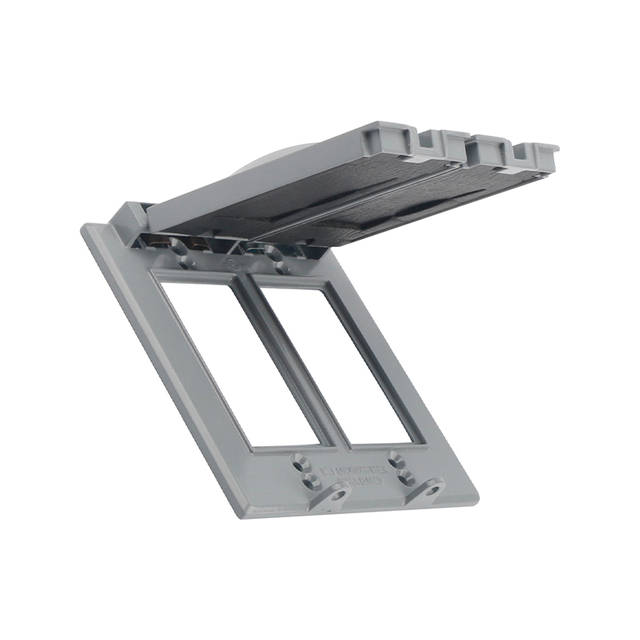 TWO GANG COVER TWO GFCI INCLUDE GASKET, SCREWS - ZINC