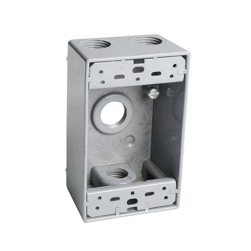  WEATHERPROOF BOXES - SINGLE GANG (4 HOLES) - ALUMINUM