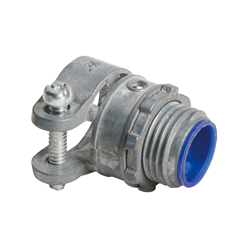 FLEXIBLE METAL CONDUIT SQUEEZE CONNECTOR WITH INSULATED THROAT - ZINC DIE CAST
