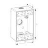 WEATHERPROOF BOXES - SINGLE GANG (3 HOLES) - ALUMINUM