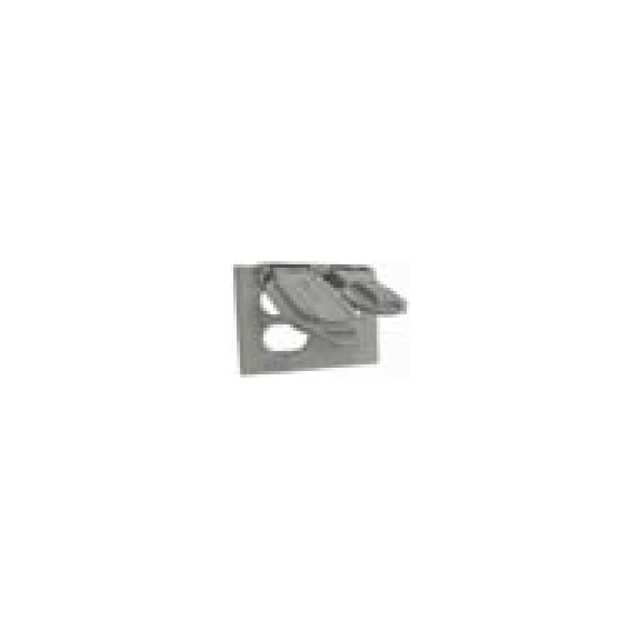 TWO GANG WEATHERPROOF COVER DUPLEX & 1.406" DIAMETER - ALUMINUM