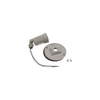 ROUND WEATHERPROOF COVER, ONE 1/2" HOLE-LAMPHOLDER WITHOUT OUTER GASKET - ALUMINUM/ZINC