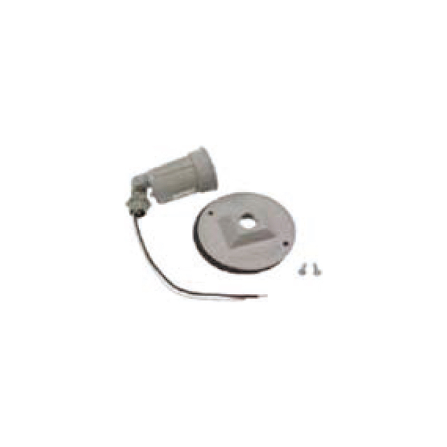 ROUND WEATHERPROOF COVER, ONE 1/2" HOLE-LAMPHOLDER WITHOUT OUTER GASKET - ALUMINUM/ZINC
