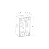 SINGLE GANG WEATHERPROOF BOX OUTLETS (5 HOLES SIDE OPENING) - ALUMINUM