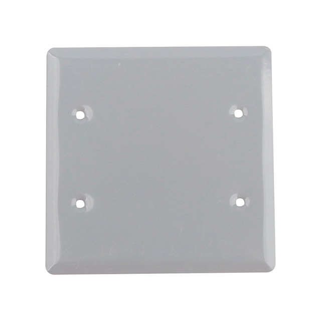TWO GANG WEATHERPROOF DEVICE MOUNT COVER BLANK - ALUMINUM / STEEL