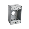 WEATHERPROOF BOXES - SINGLE GANG (3 HOLES) - ALUMINUM