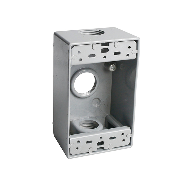WEATHERPROOF BOXES - SINGLE GANG (3 HOLES) - ALUMINUM