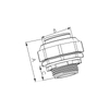 LIQUID-TIGHT CONNECTORS - STRAIGHT WITH INSULATED THROAT - ZINC DIE CAST