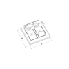 TWO GANG COVER TWO DUPLEX INCLUDE GASKET, SCREW - ZINC