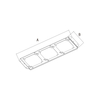 3 DEVICE RIGID BOX SUPPORT - GALVANIZED STEEL