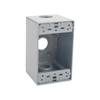 SINGLE GANG DEEP WEATHERPROOF BOX OUTLETS (3 HOLES) - ALUMINUM