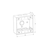 WEATHERPROOF BOXES - DOUBLE GANG (5 HOLES) - ALUMINUM
