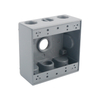 WEATHERPROOF BOXES - DOUBLE GANG (4 HOLES) - ALUMINUM
