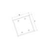 TWO GANG WEATHERPROOF DEVICE MOUNT COVER BLANK - ALUMINUM / STEEL