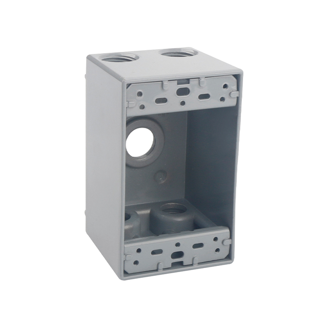 SINGLE GANG DEEP WEATHERPROOF BOX OUTLETS (5 HOLES) - ALUMINUM