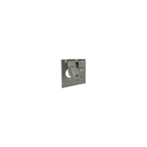TWO GANG WEATHERPROOF DEVICE MOUNT COVER (2) 1.406" DIAMETER HOLES - ALUMINUM