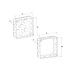 4" SQUARE BOXES (1 1/2" DEEP) - STEEL