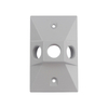 RECTANGULAR COVER WITH 1/2" THREE HOLES - ALUMINUM/ZINC