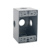 SINGLE GANG DEEP WEATHERPROOF BOX OUTLETS (5 HOLES SIDE OPENING) - ALUMINUM