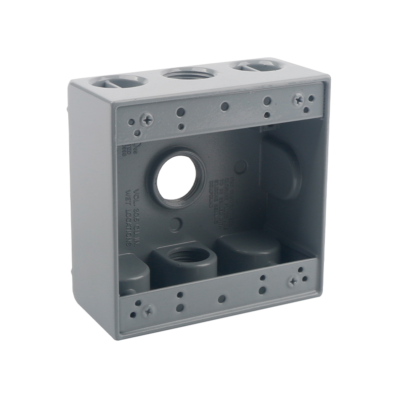 WEATHERPROOF BOXES - DOUBLE GANG (3 HOLES) - ALUMINUM