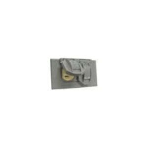 INGLE GANG WEATHERPROOF COVER & DUPLEX RECEPTACLE - ALUMINUM