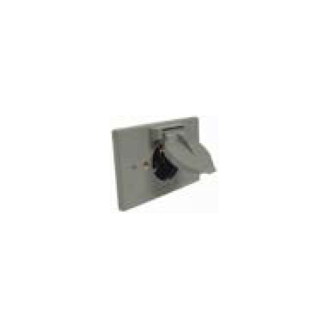 SINGLE GANG WEATHERPROOF COVER - MOTOR PLUG BASE - ALUMINUM