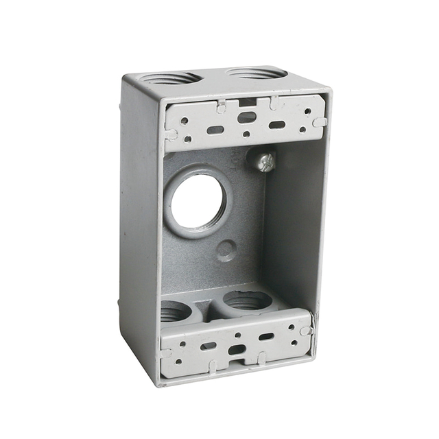 WEATHERPROOF BOXES - SINGLE GANG (5 HOLES) - ALUMINUM 