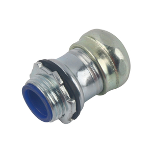 EMT CONNECTORS COMPRESSION TYPE RAINTIGHT WITH INSULATED THROAT - STEEL