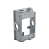 SWING - ARM - EXTENSION ADAPTERS - 3 - 1/2" X 5 - 1/4" X 1 - 1/2" DEEP - SIX THREADED OUTLETS - ALUMINUM