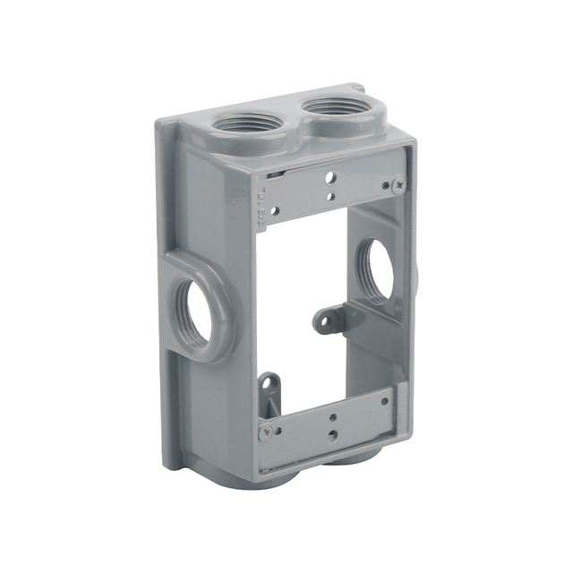 SWING - ARM - EXTENSION ADAPTERS - 3 - 1/2" X 5 - 1/4" X 1 - 1/2" DEEP - SIX THREADED OUTLETS - ALUMINUM