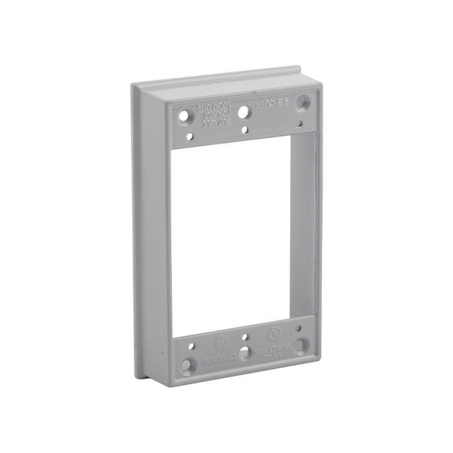 SINGLE - GANG - EXTENSION - 4 - 1/2" X 2 - 3/4" X 1" DEEP - ALUMINUM