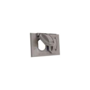 SINGLE GANG WEATHERPROOF COVER - HORIZONTAL DUPLEX - ALUMINUM