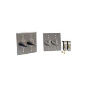 TWO GANG WEATHERPROOF DEVICE MOUNT SWITCH COVER ONLY - ALUMINUM
